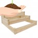 Kinbor 3-Tier Wooden Raised Garden Bed Elevated Planter Kit Grow Flower Vegetables   